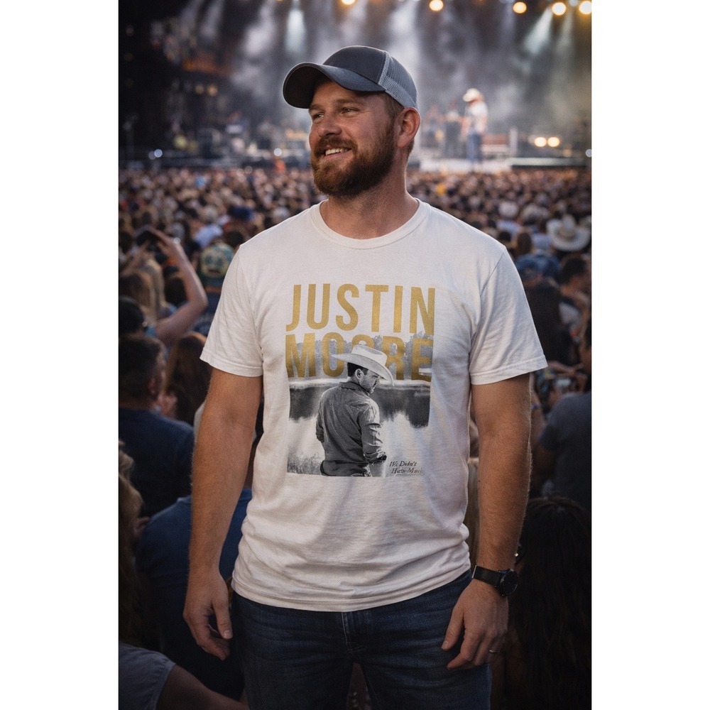 Justin Moore Concert T-Shirt Men's XL Country Music‎ Western Cowboy
